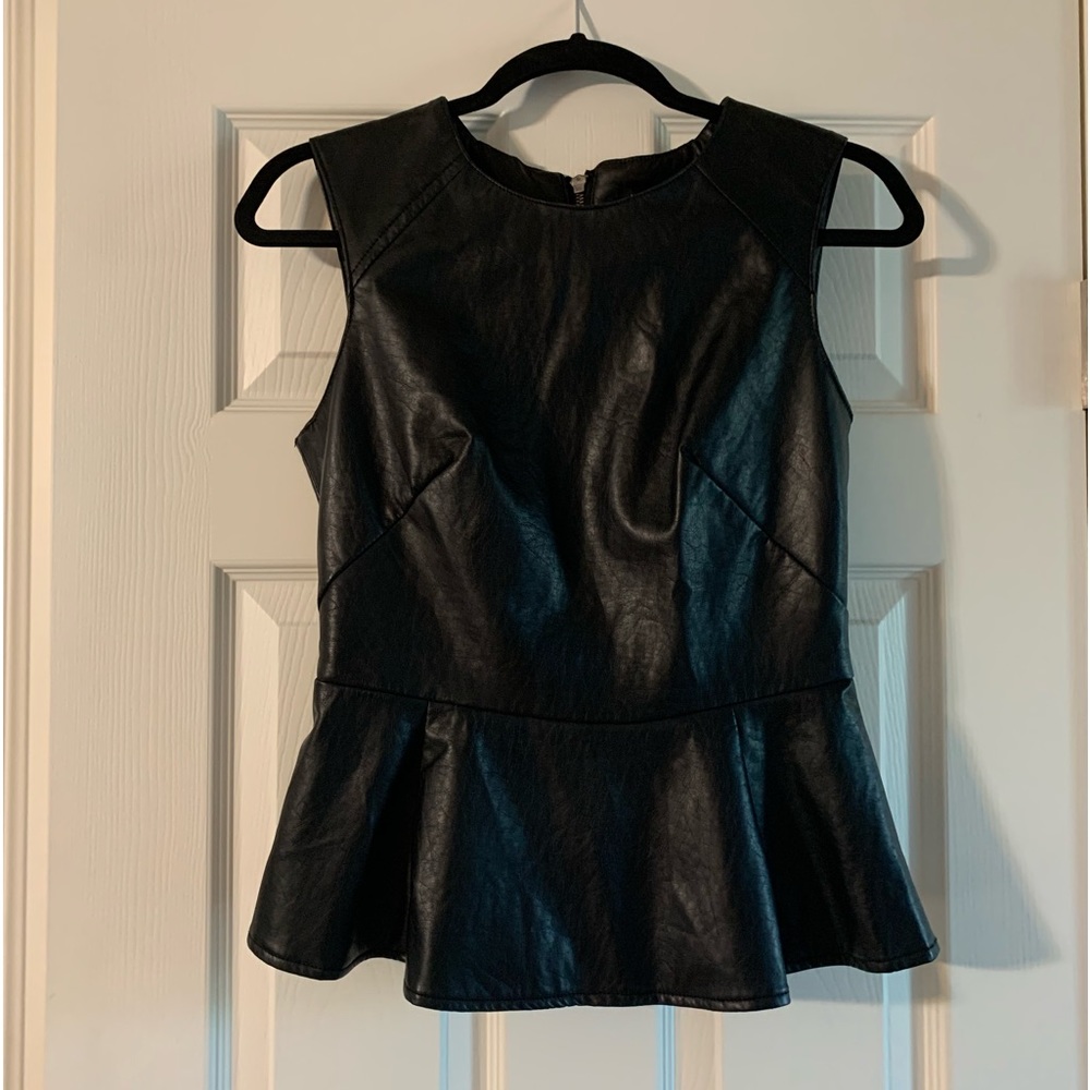 Faux Leather Sleeveless Top. Size Small - Picture 1 of 3